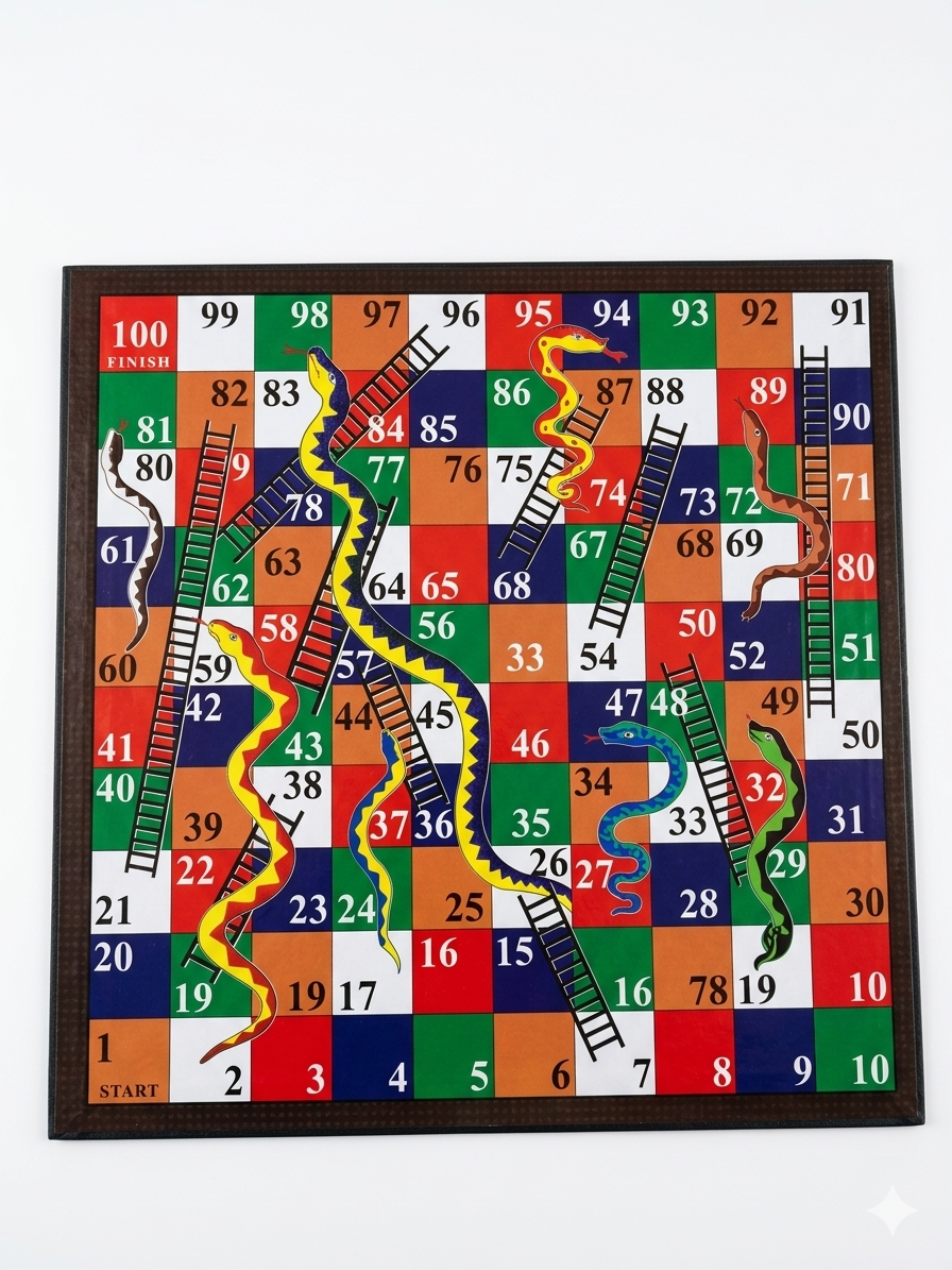 Wooden Ludo Board Game Deluxe Set | Classic Family Board Game with Dice & Multi-Color Pawns | Premium Wooden Frame | Foldable Travel Board | Indoor Game for Kids & Adults (5+ Years)