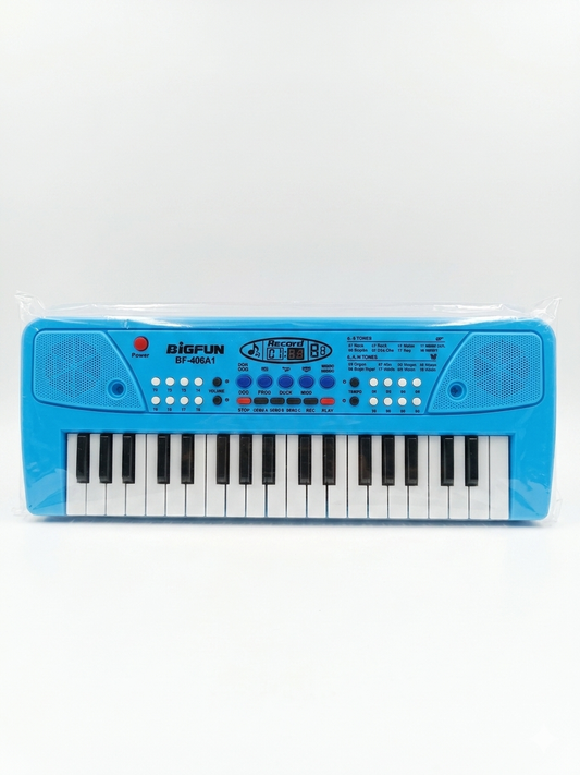 BIGFUN BF-406A1 Electronic Keyboard for Kids | 29 Keys Piano with Microphone & Recording | Stereo Speakers, 6 Rhythms & 6 Tones | Battery Operated Musical Toy (3+ Years)