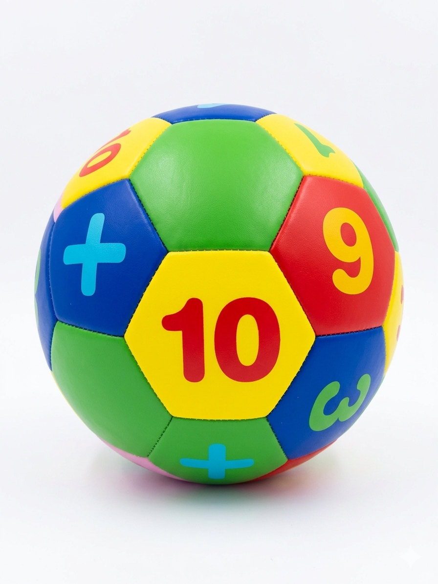 Math Learning Ball for Kids 2–6 Years, Educational Number Toy with Addition & Subtraction Signs, Soft BPA-Free Preschool Learning Toy for Early Math Skills