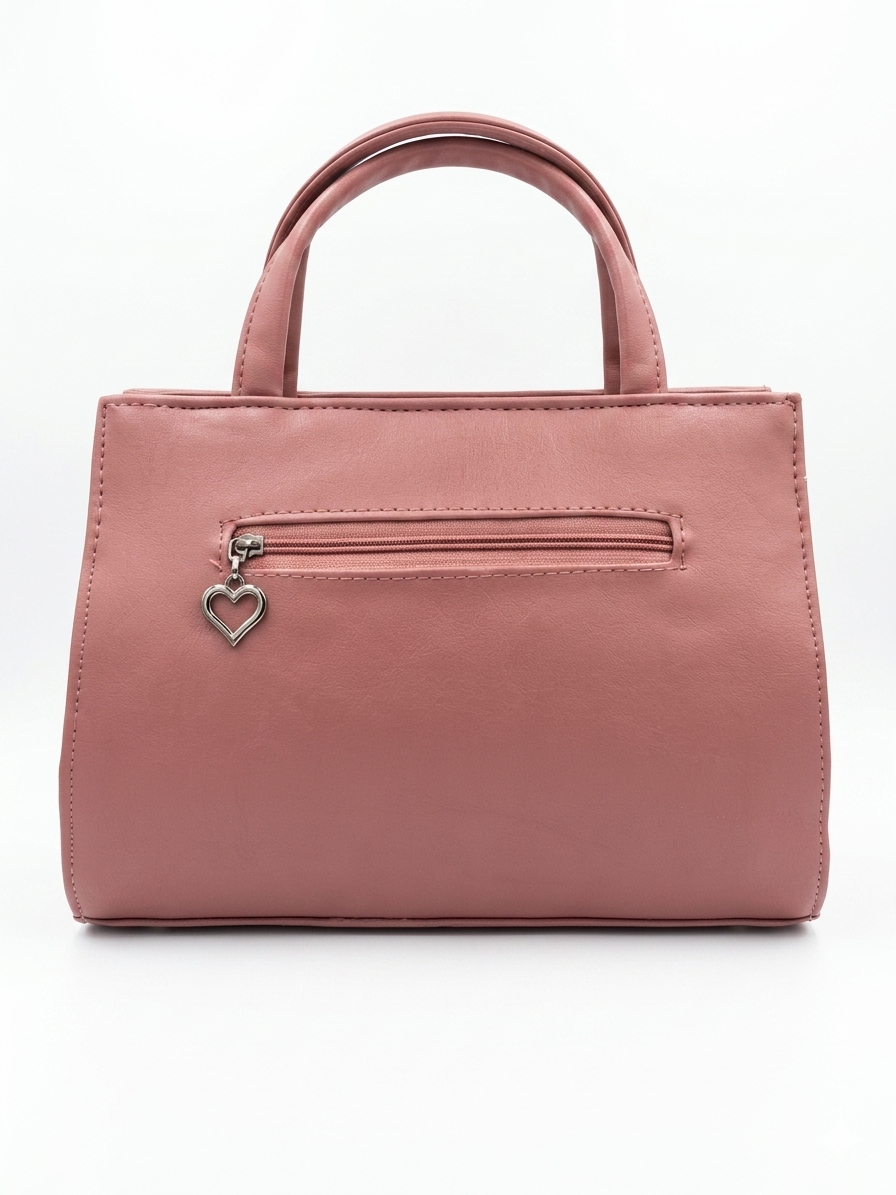 Seventeen Women’s Satchel Handbag (Model-28) | Premium Eco-Leather Tote with Multi Compartments, Zip Pocket & Gold-Tone Hardware