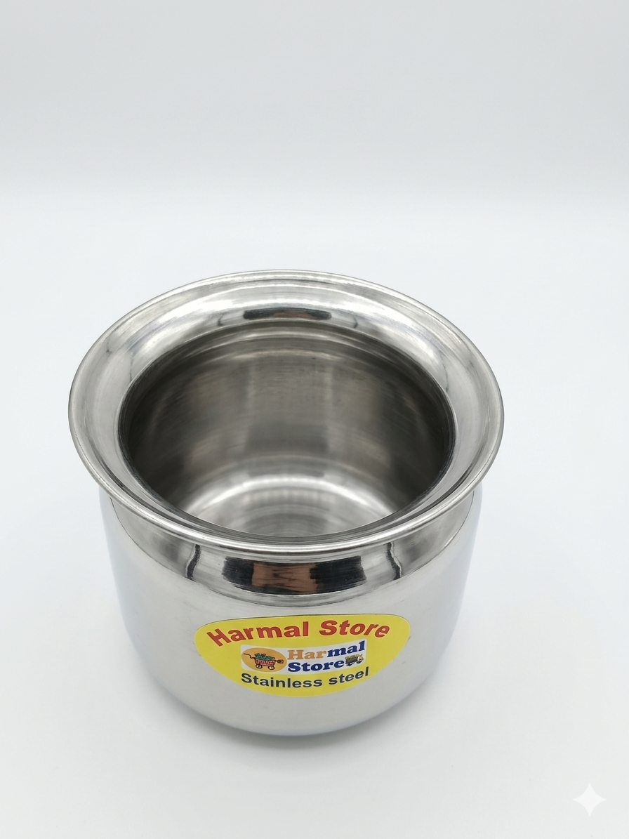 Harmal Store Stainless Steel Multi-Purpose Pot (1200ml) | Premium 304 Grade Steel Storage Container