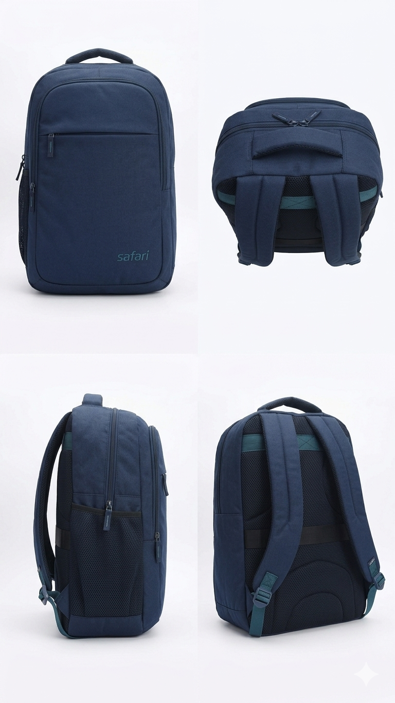Navy Blue Laptop Backpack for Men and Women, Water Resistant Business Travel Backpack with 15.6 Inch Laptop Sleeve