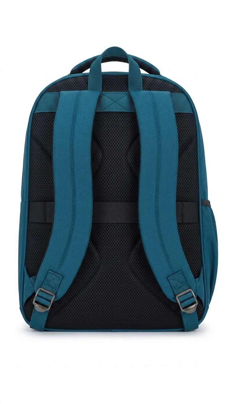 Blue Laptop Backpack for Men and Women, Multi-Compartment Travel Backpack with 15.6 Inch Laptop Sleeve, Water Resistant School and Office Bag with Side Mesh Pockets and Trolley Sleeve