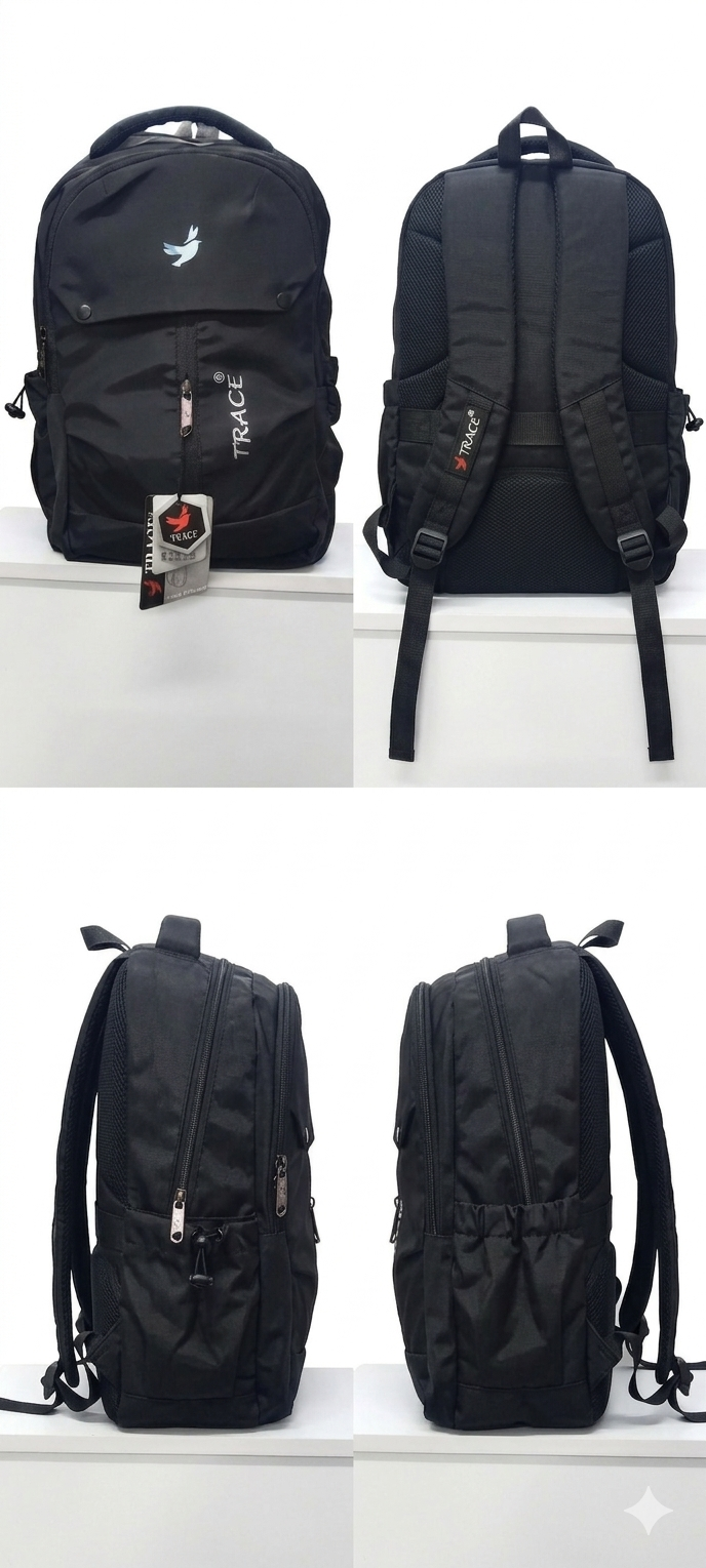 lack Urban Commuter Backpack for Men and Women, Water Resistant Laptop Backpack with Multi-Compartment Storage