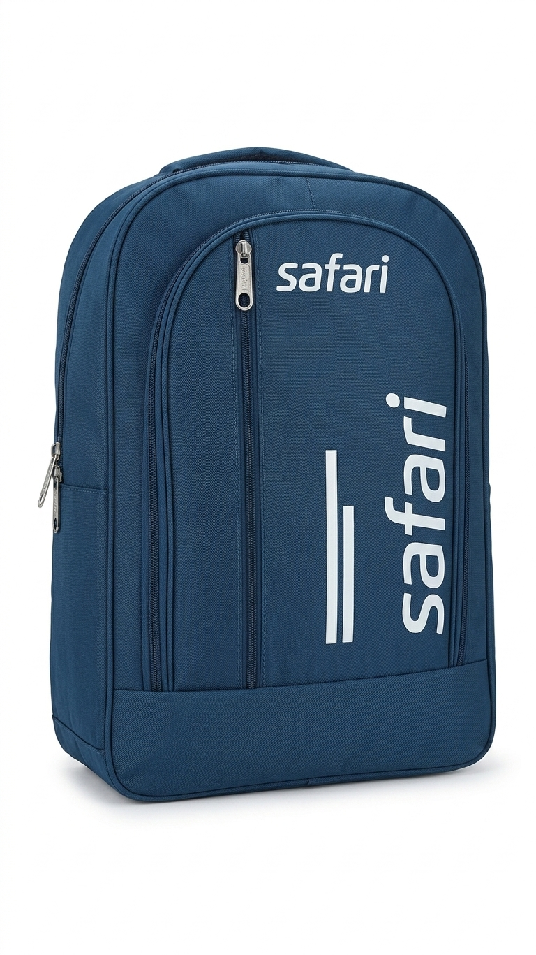 Safari Blue School Backpack for Boys & Girls, Water Resistant Laptop Bag with Multi Compartments,