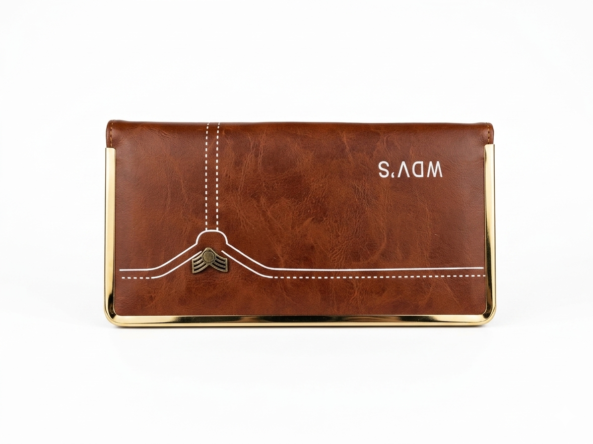 WDV'S Premium PU Leatherette Clutch Wallet for Women, Large Capacity Purse with Card Slots, Coin Pocket, Cash Compartment, Phone Pocket and Secure Clasp Closure, Brown