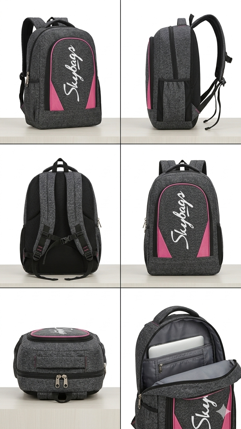 TRACE Backpack and Wallet Combo for Women and Girls, Stylish RFID Protected Laptop Backpack with Matching Organizer Wallet