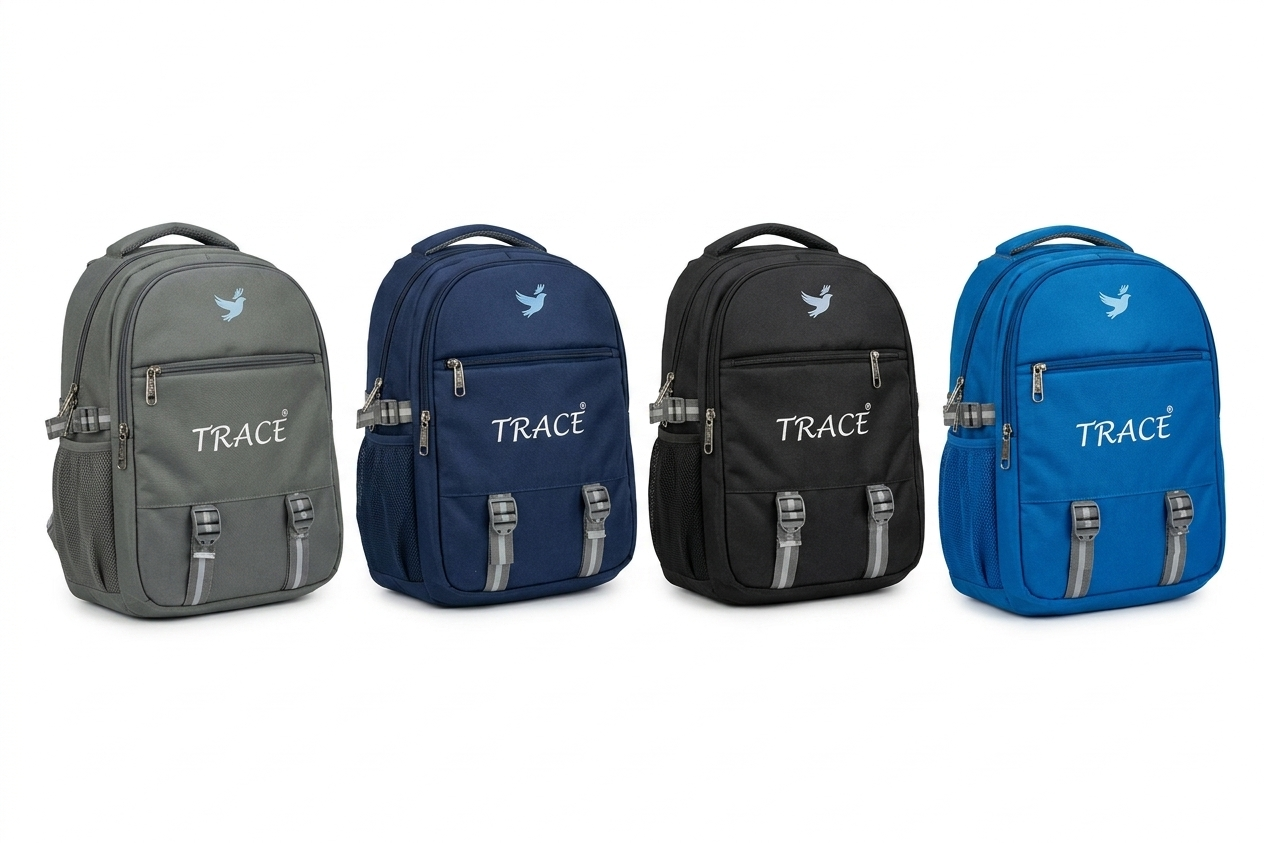 TRACE Laptop Backpack for Men and Women, Water Resistant School and Office Bag with 15.6 Inch Laptop Compartment