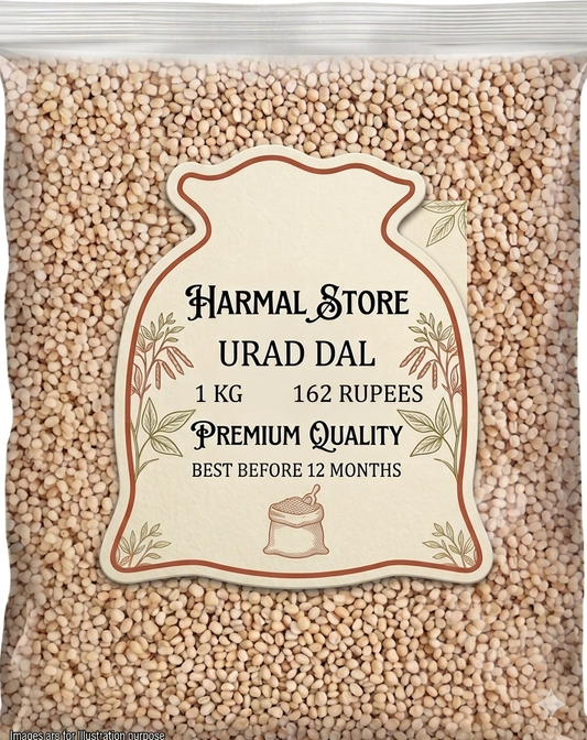 Harmal Store Urad Dal 1 Kg | Premium Quality White Urad Dal | High Protein Split Black Gram | Natural & Hygienically Packed