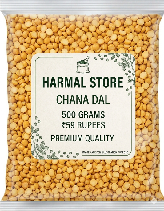 Harmal Store Chana Dal 500g | Premium Quality Split Bengal Gram | High Protein, Unpolished & Natural Dal