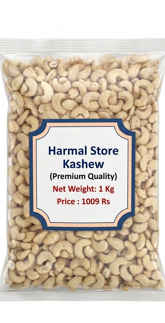 Harmal Store Premium Cashew Nuts 1kg, Whole Kaju Dry Fruits, Crunchy Natural Cashews, Protein Rich Healthy Snack