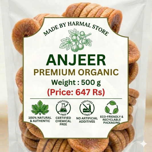 Harmal Store Premium Organic Anjeer 500g | Dried Figs | Natural Dry Fruit