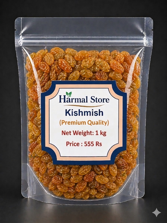 Harmal Store Premium Kishmish 1kg | Golden Raisins | Natural Dry Grapes