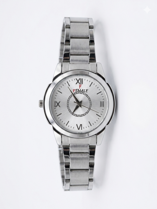 Women’s Analog Watch with Silver Sunburst Dial | 316L Stainless Steel Strap | Japanese Quartz Movement