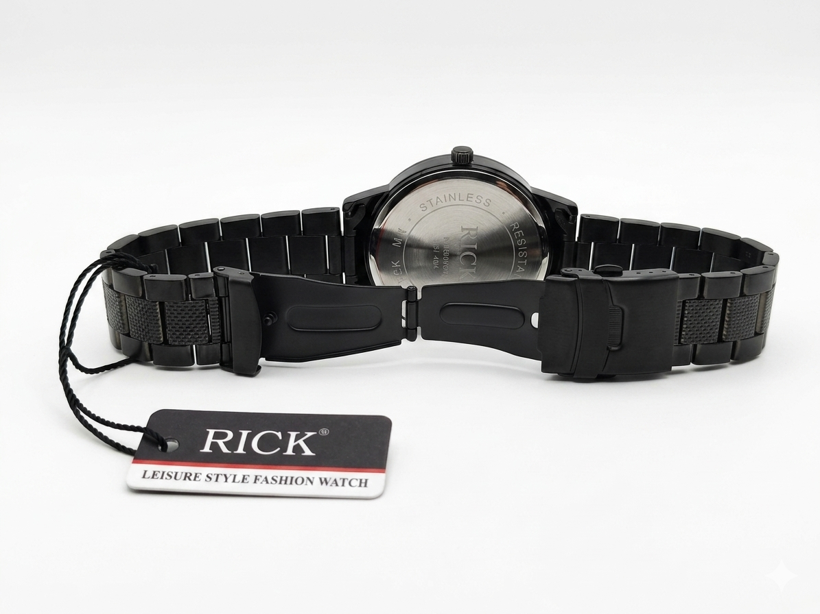 RICK Men’s Fashion Analog Watch with Unique Roulette Multi-Color Dial | Stainless Steel Strap | Quartz Movement