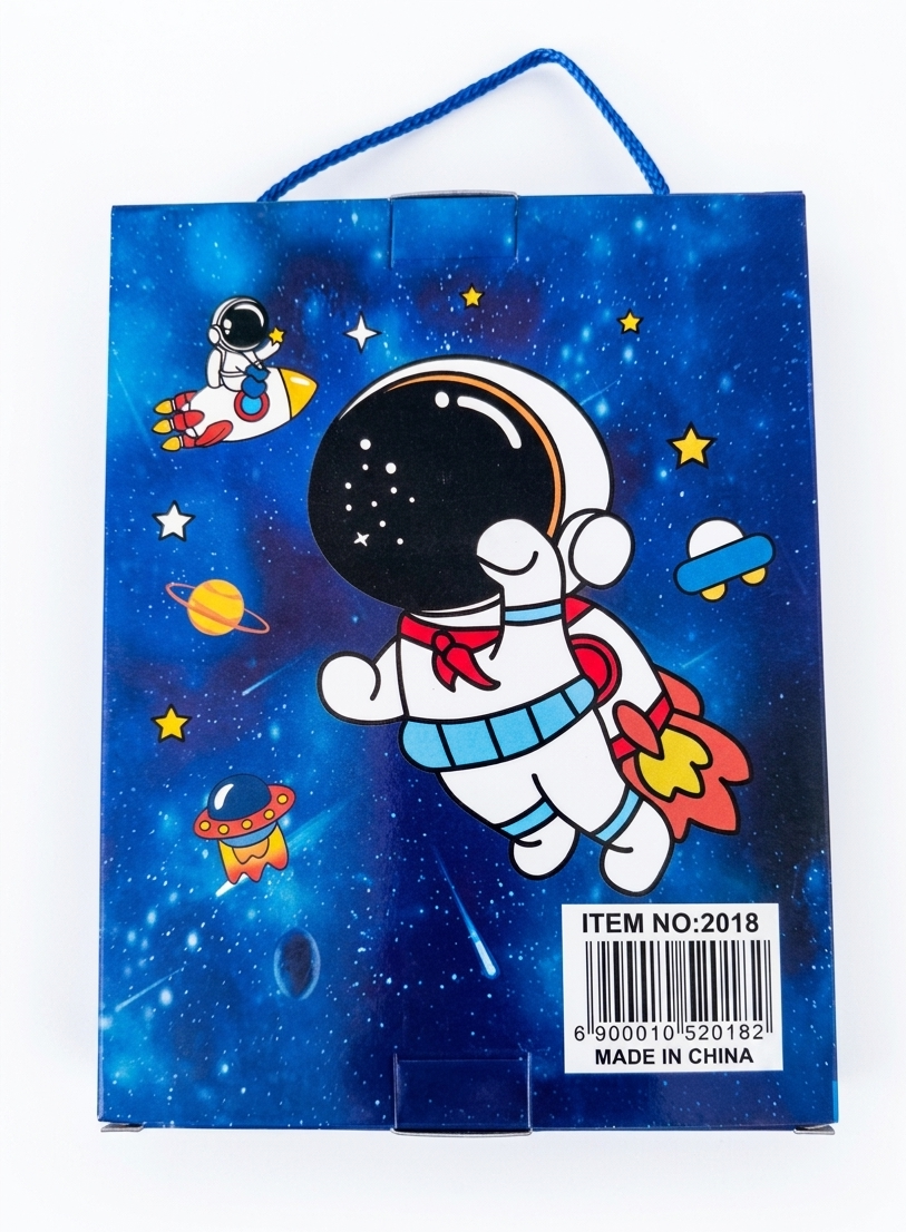 Dream Space Ultimate 6-Piece Stationery Gift Set for Kids – Astronaut-Themed School Supplies Box with Notebook, Pencils, Eraser, Sharpener, and Ruler – Perfect Birthday Return Gift for Boys & Girls