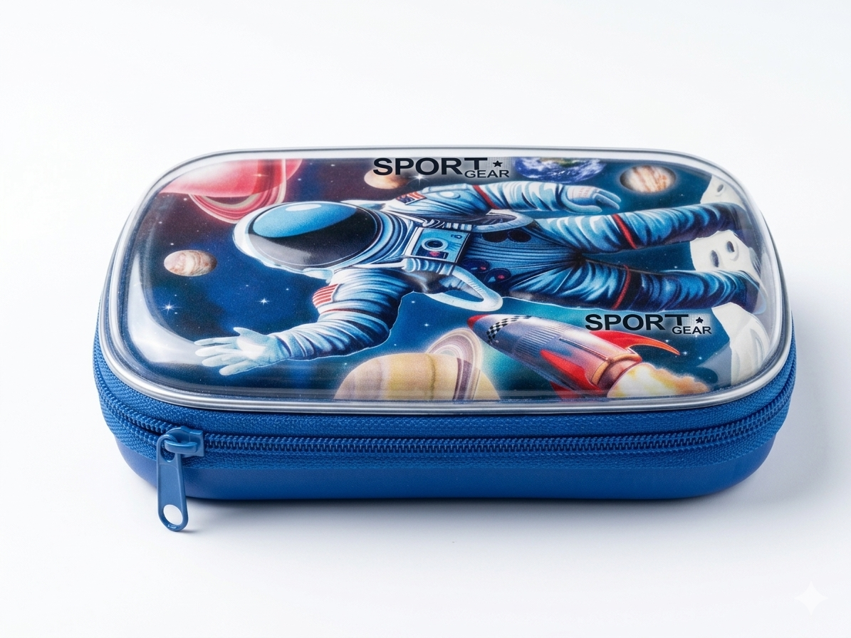 Professional Space Astronaut Pencil Case – 3D Hard Shell EVA Pouch for Boys – Large Capacity, Anti-Scratch Polycarbonate Cover – Durable Stationary Organizer for School & Travel