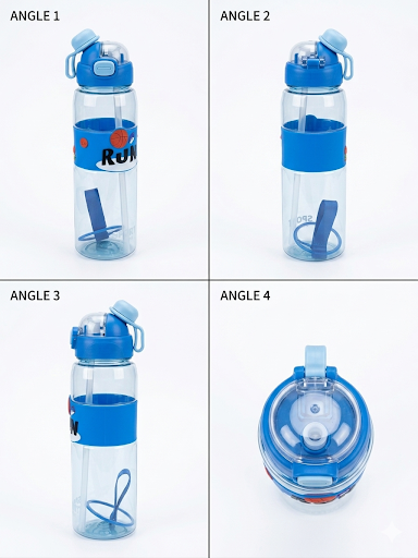 Harmal Store Sport Run Insulated Water Bottle with Straw - Leak-Proof Sports Fitness Flask with Basketball Motif, Easy Carry Loop & Internal Storage Hydration Band for School, Gym, Cup Holder Friendly