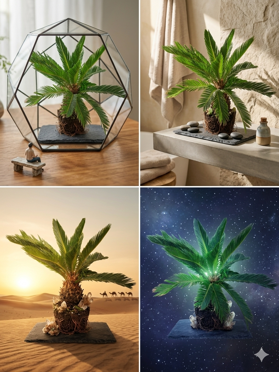 Sago Palm Live Plant (Cycas revoluta) for Home & Garden, Ornamental Indoor Outdoor Palm Plant with Lush Green Fronds, Decorative Tropical Cycad Plant