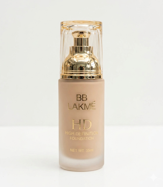 BB LAKMÉ HD Liquid Foundation | 35ml Ultra-Lightweight Wear Matte Base – Breathable Full Coverage & Photo-Ready High Definition Formula with Precision Pump