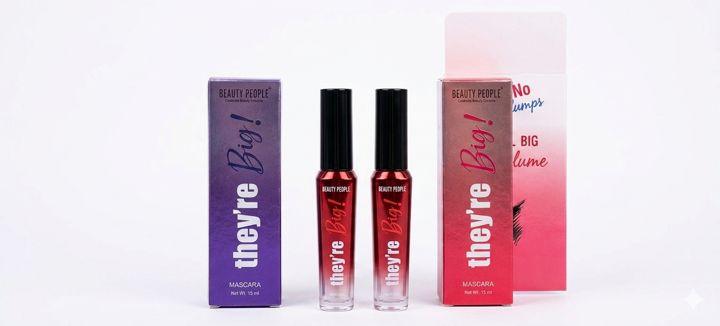 Beauty People They’re Big! Mascara | Ultra-Black Volumizing & Lengthening Formula – 24hr Long Wear, Maximum Clump-Free Volume & Definition