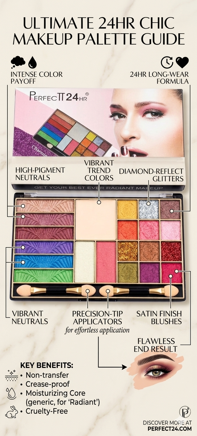 Multi-Finish Eyeshadows, Satin Blushes & Diamond Glitters | Non-Transfer, Moisturizing Long-Wear Formula with Precision-Tip Dual Applicators