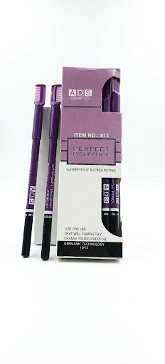 ADS Cosmetics 1-Piece Perfect Eye & Lip Liner Pencil Kit – Deep Purple Matte Makeup Pencils, Waterproof Smudge-Proof 24HR Longwear Formula