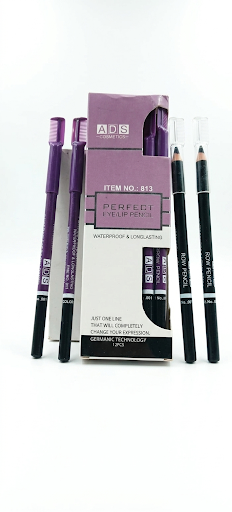 ADS Cosmetics 1-Piece Perfect Eye & Lip Liner Pencil Kit – Deep Purple Matte Makeup Pencils, Waterproof Smudge-Proof 24HR Longwear Formula