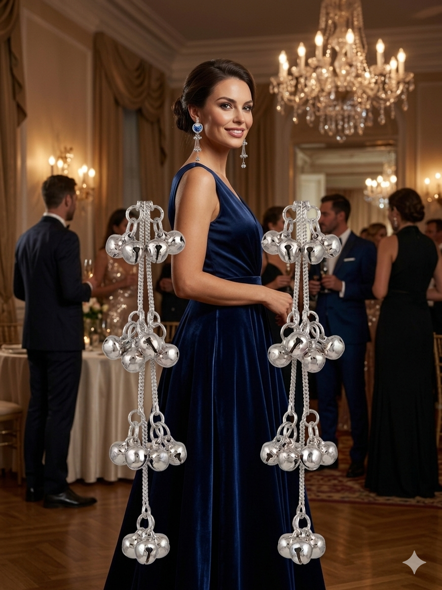 Statement Drop Earrings for Women – Long Gold-Tone Chandbali Style Earrings with Crystal Stones & Ghungroo Tassels for Wedding, Party & Festive Wear