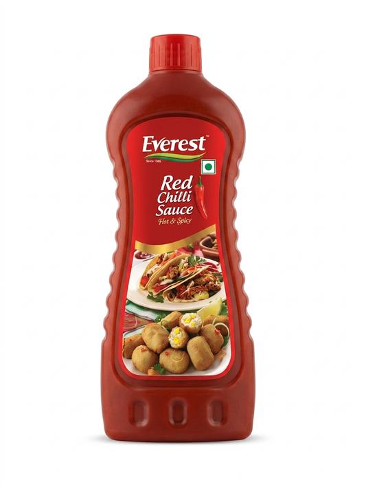 Everest Red Chilli Sauce 650g | Hot & Spicy Red Chili Sauce | Tangy & Flavorful Condiment | Perfect for Snacks, Momos, Noodles & Stir-Fry | 100% Vegetarian