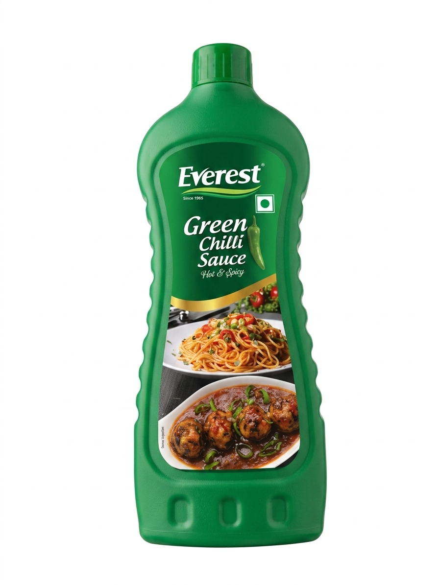 Everest Green Chilli Sauce 650g | Hot & Spicy Green Chili Sauce | Perfect for Snacks, Noodles & Stir-Fries | Multi-Purpose Dipping & Cooking Sauce | 100% Vegetarian