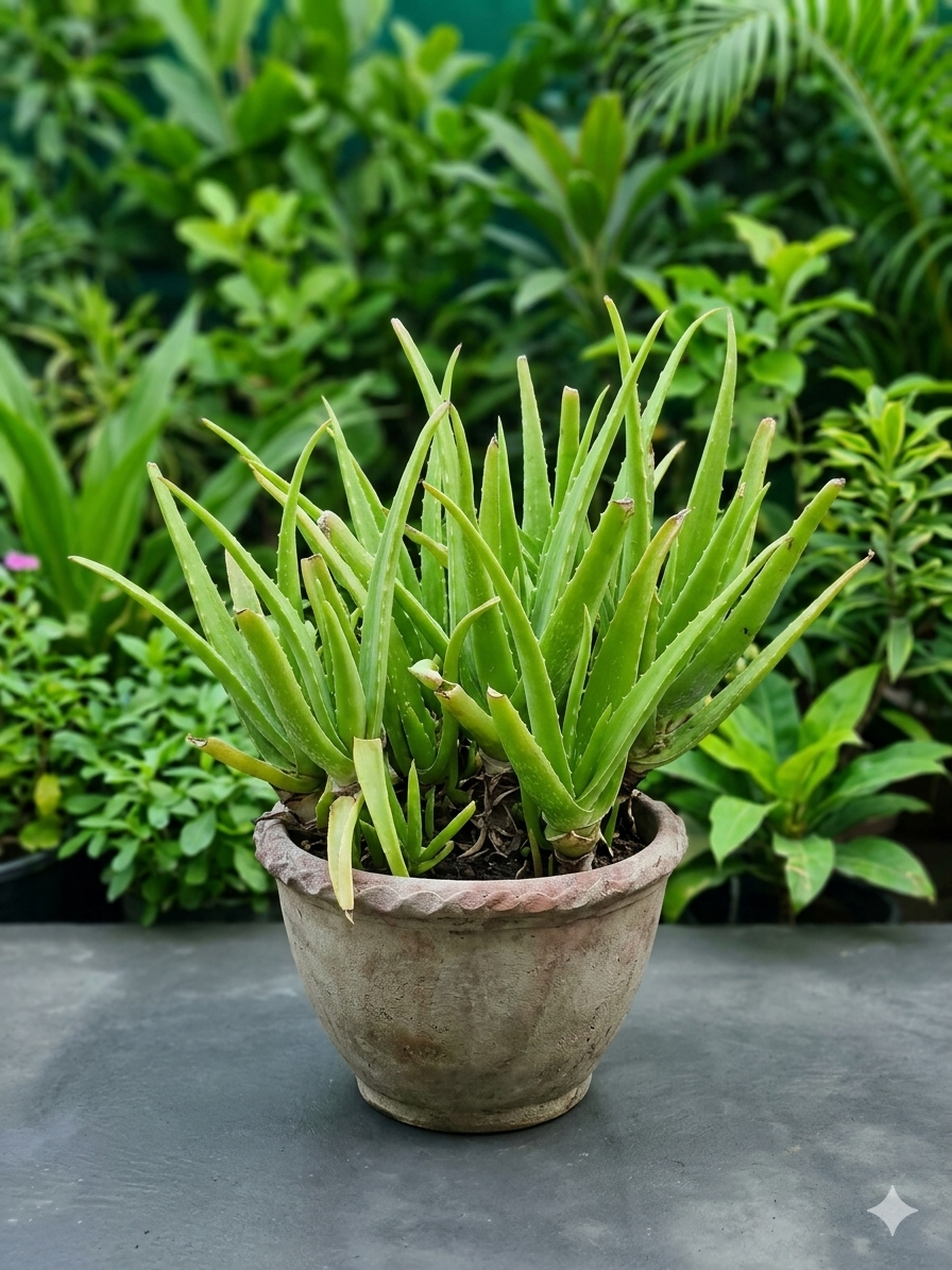 Aloe Vera Live Plant (Aloe barbadensis Miller) – Medicinal Succulent, Indoor Air Purifying Plant, Low Maintenance Drought-Tolerant Houseplant for Home & Office