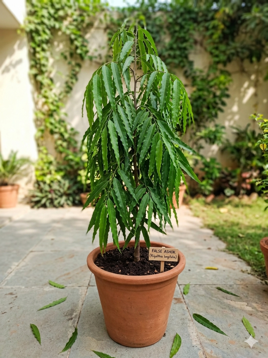 medium size False Ashok (Polyalthia longifolia) Live Plant | Evergreen Ornamental Tree | Fast Growing Privacy & Landscape Plant | Low Maintenance Outdoor Plant | Nursery-Grown Live Plant