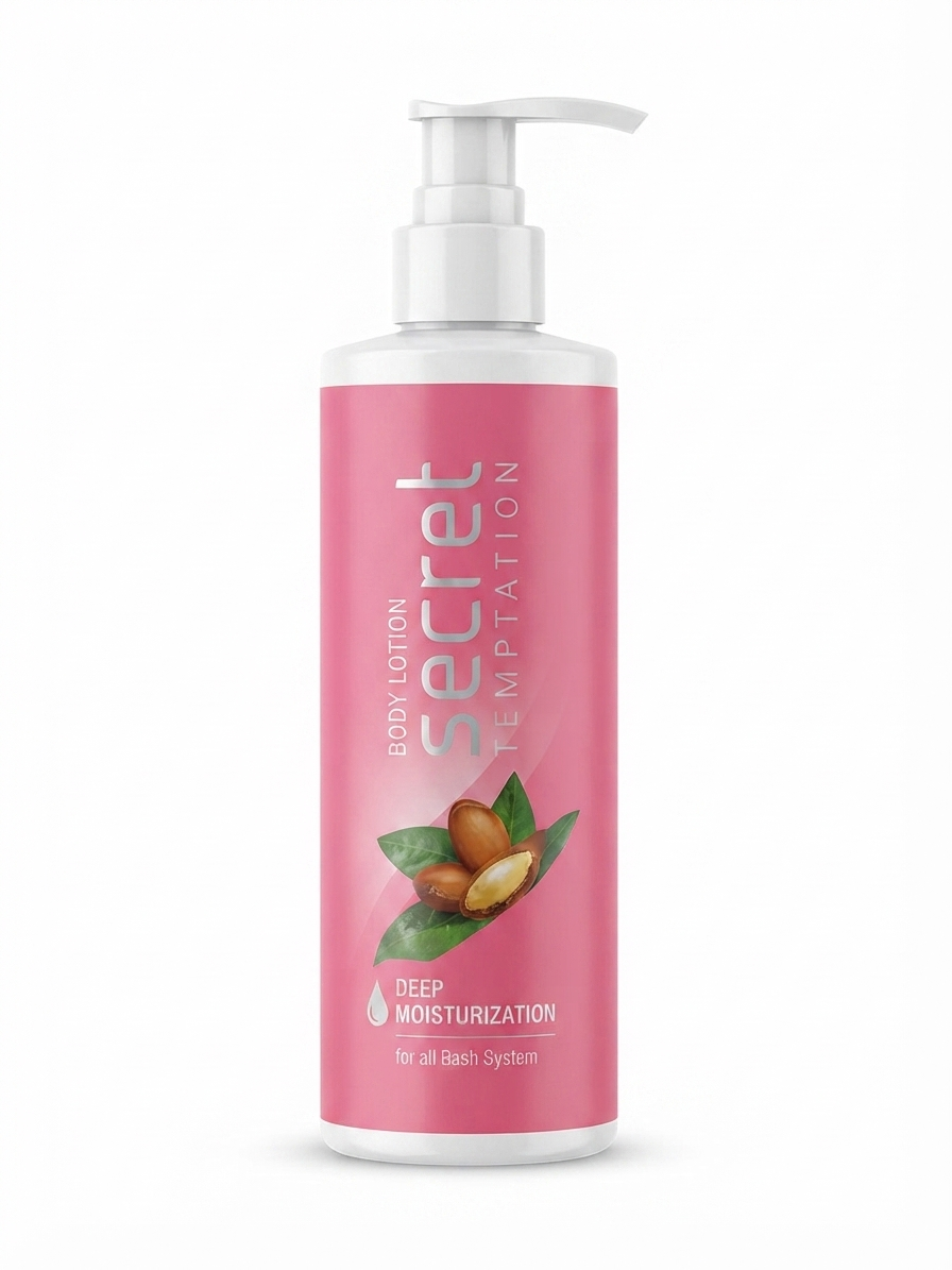 Secret Temptation Deep Moisturizing Body Lotion | Argan & Almond Oil | Long Lasting Hydration | Non-Greasy Daily Moisturizer