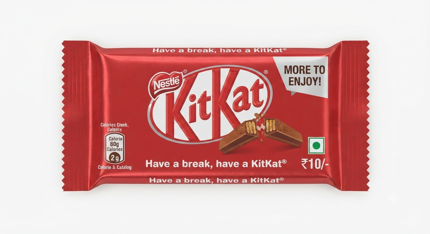 Nestlé KitKat Milk Chocolate Wafer Bar | Crispy Wafer Coated with Smooth Milk Chocolate | Vegetarian Chocolate Snack | 37.3g | Perfect for Gifting, Sharing & Anytime Break