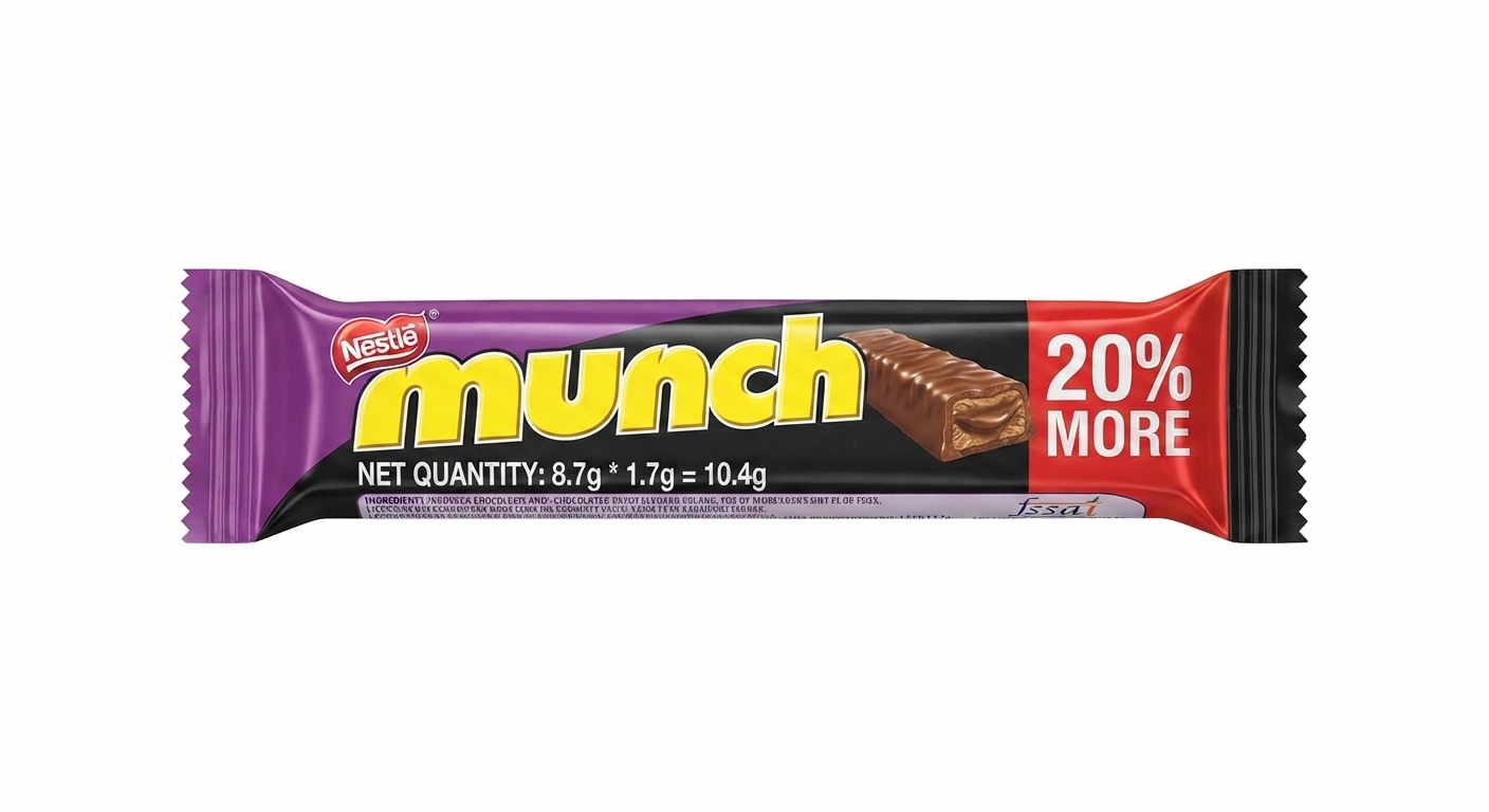 Nestlé Munch, Nestle Munch chocolate, crispy chocolate bar, wafer chocolate bar, chocolate wafer, milk chocolate wafer, crunchy chocolate bar, Nestle chocolate