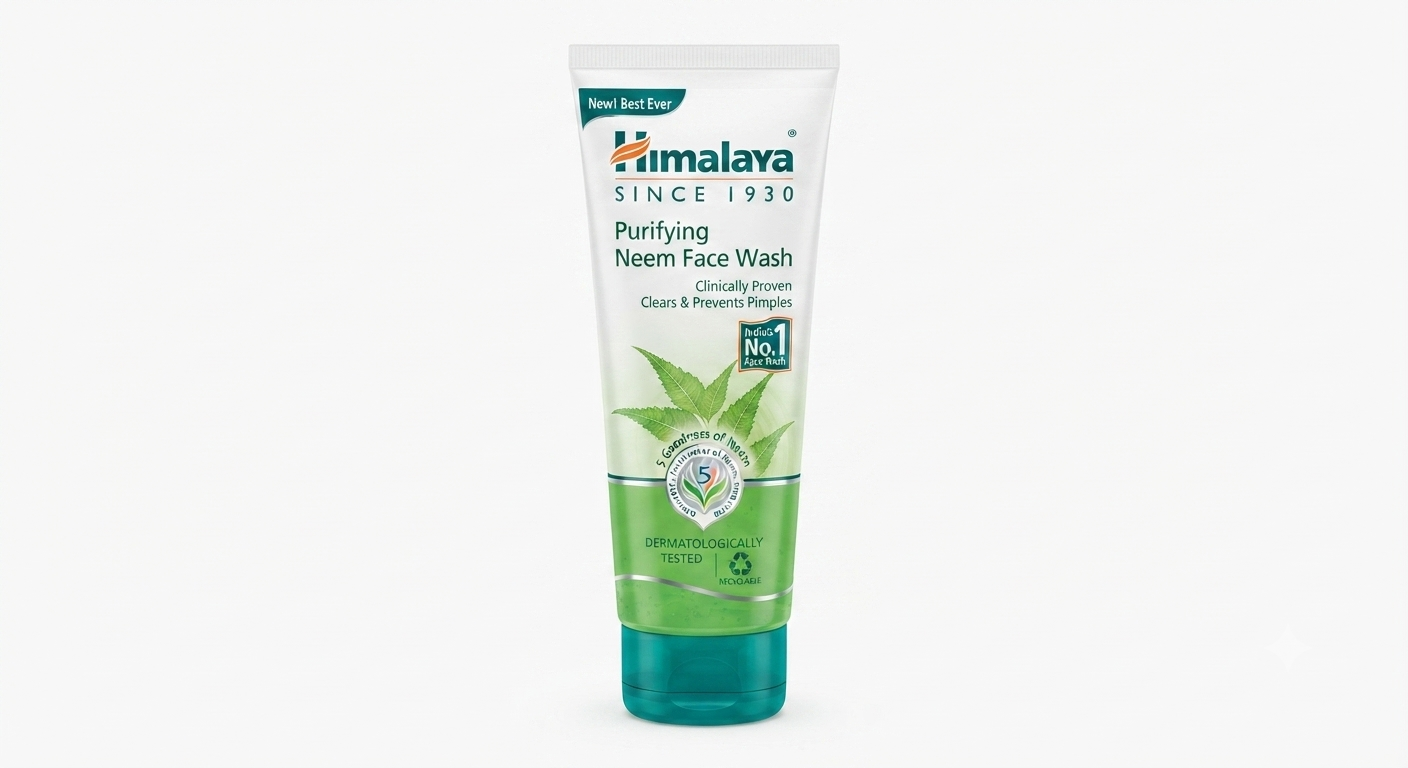 Himalaya Purifying Neem Face Wash, neem face wash, face wash for oily skin, pimple face wash, herbal face wash, natural face cleanser, anti acne face wash, daily face wash