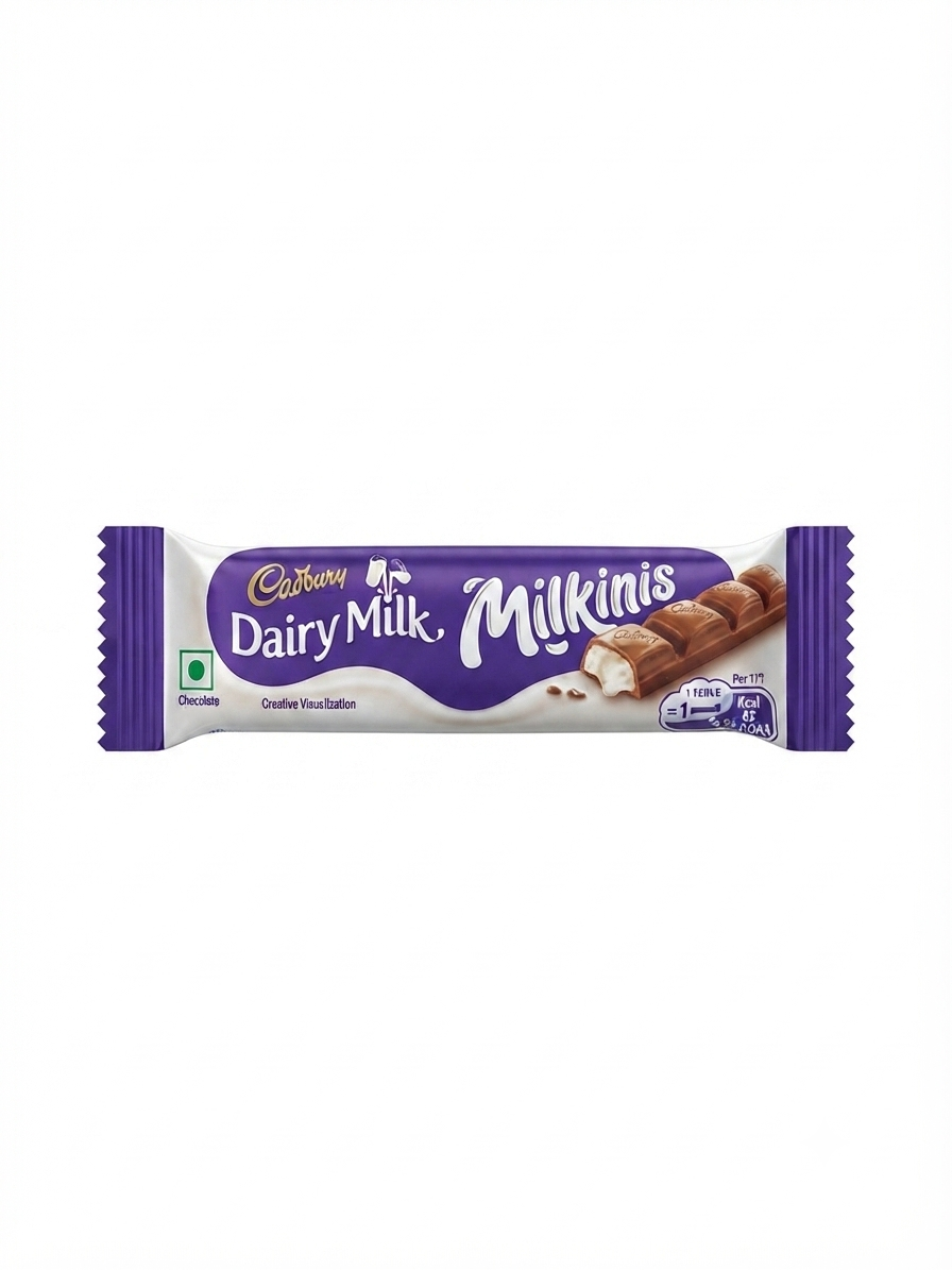 Cadbury Dairy Milk Milkinis Chocolate Bar | Creamy Milk Filled Chocolate | Smooth Milk Chocolate | Vegetarian Chocolate | Perfect for Snacking, Gifting & Sharing