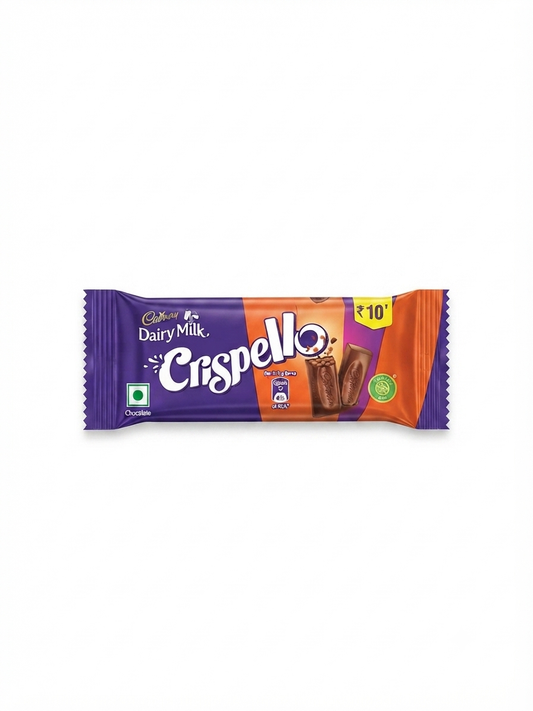 Cadbury Dairy Milk Crispello Chocolate Bar | Crispy Wafer Filled Milk Chocolate | Creamy Cocoa Chocolate | Vegetarian Chocolate Snack | Perfect for Gifting & Snacking