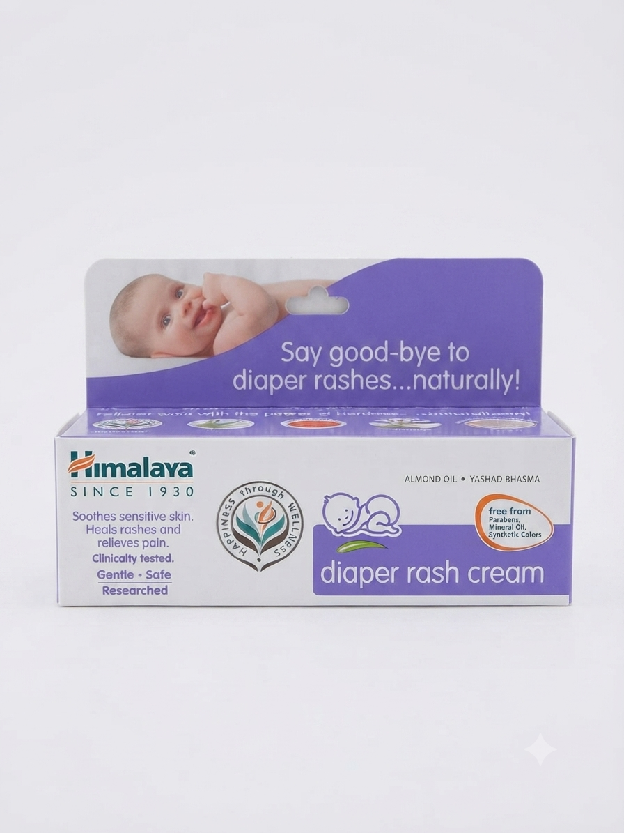Himalaya Diaper Rash Cream for Babies | With Almond Oil & Zinc Oxide | Soothes, Protects & Heals Diaper Rash