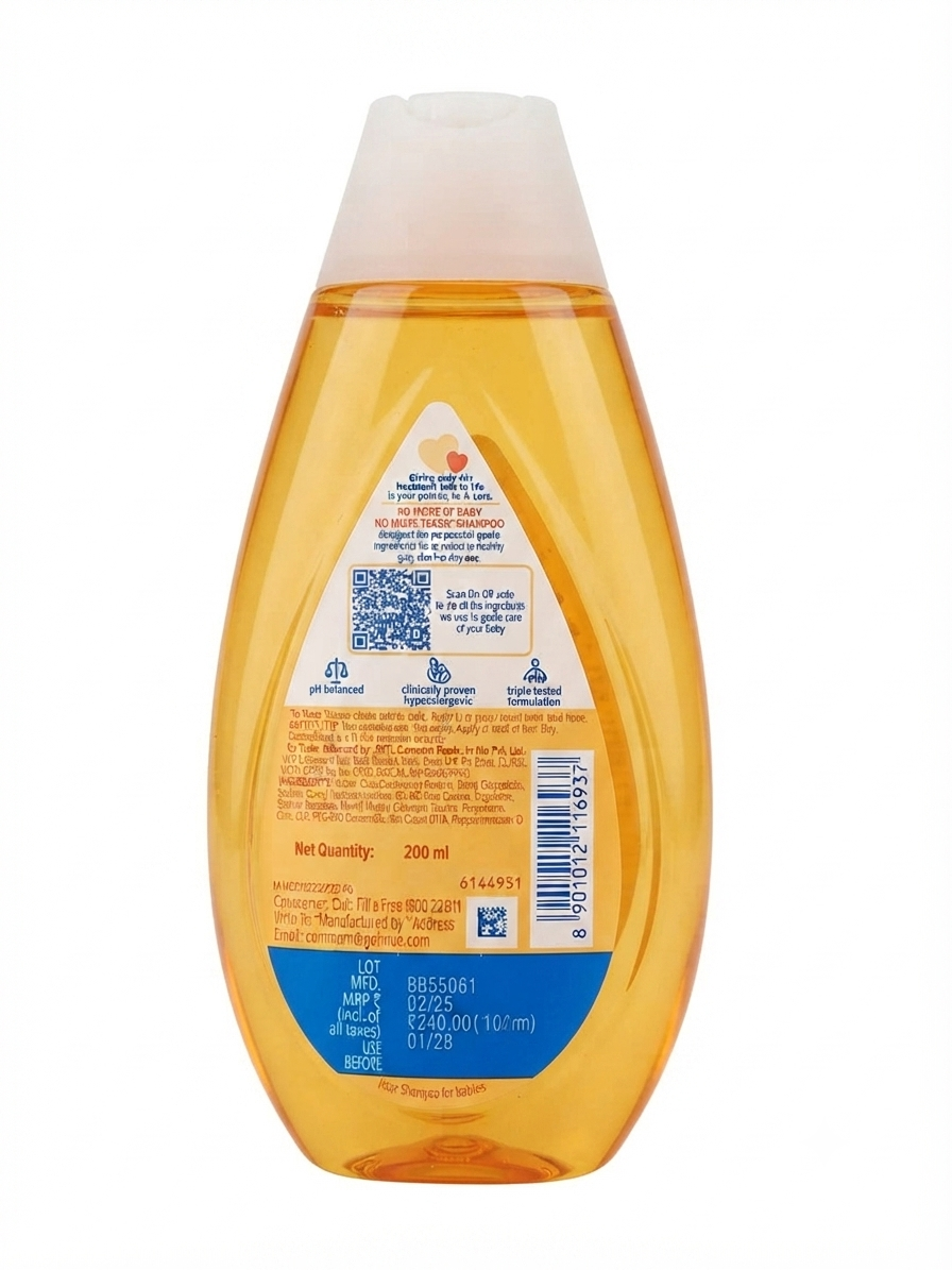 Johnson's Baby Shampoo | No More Tears Formula | Gentle Baby Hair Cleanser | Mild Daily Shampoo for Newborns, Babies & Kids | Dermatologist Tested