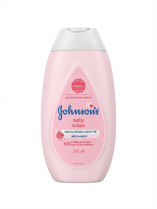 Johnson's Baby Lotion 200ml with Coconut Oil | 24-Hour Moisturizing Baby Body Lotion | Clinically Proven Mildness