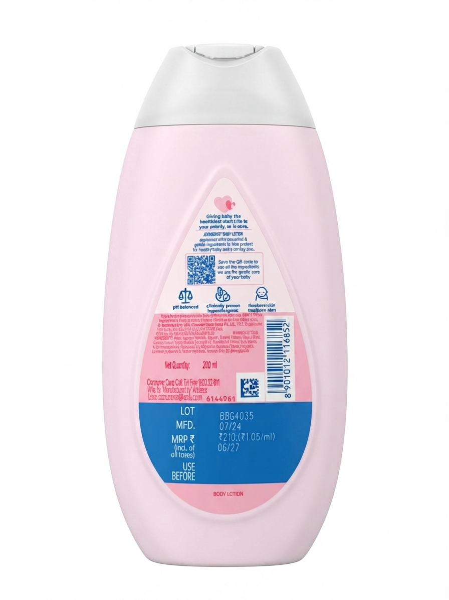 Johnson's Baby Lotion 200ml with Coconut Oil | 24-Hour Moisturizing Baby Body Lotion | Clinically Proven Mildness