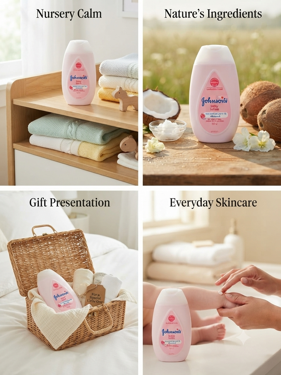 Johnson's Baby Lotion 100ml with Coconut Oil | 24-Hour Moisturizing Baby Body Lotion | Clinically Proven Mildness