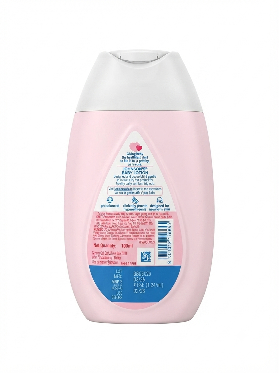 Johnson's Baby Lotion 100ml with Coconut Oil | 24-Hour Moisturizing Baby Body Lotion | Clinically Proven Mildness