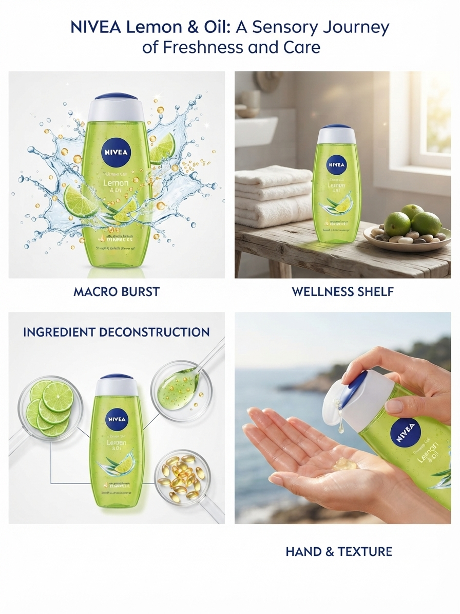 NIVEA Waterlily & Oil Shower Gel 250ml | Vitamin C & E Body Wash | Refreshing Fragrance | pH Skin Neutral | Moisturizing Shower Gel for All Skin Types
