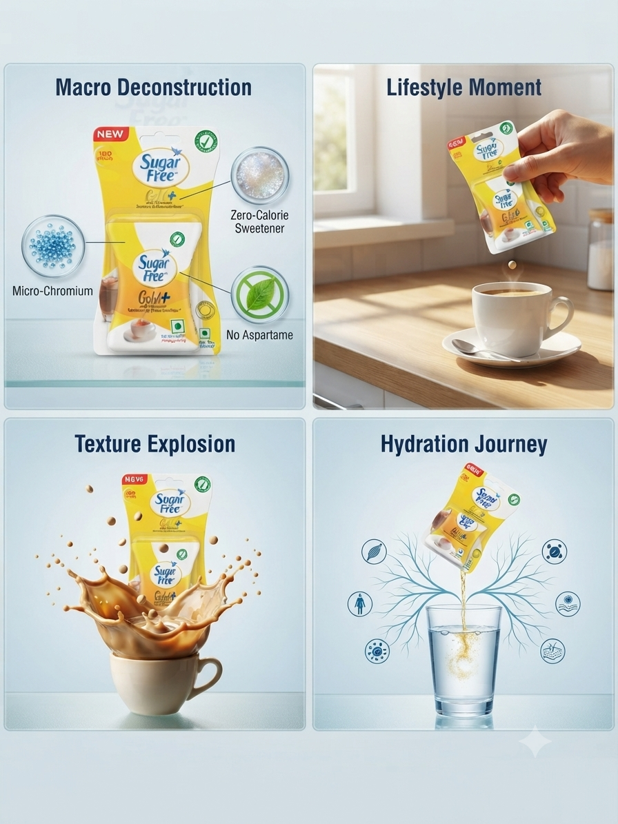 Sugar Free Gold+ Pellets with Chromium | Low Calorie Sugar Substitute | Sucralose Sweetener | 100 Pellets | Sugar-Like Taste | No Aspartame | Ideal for Tea, Coffee & Beverages
