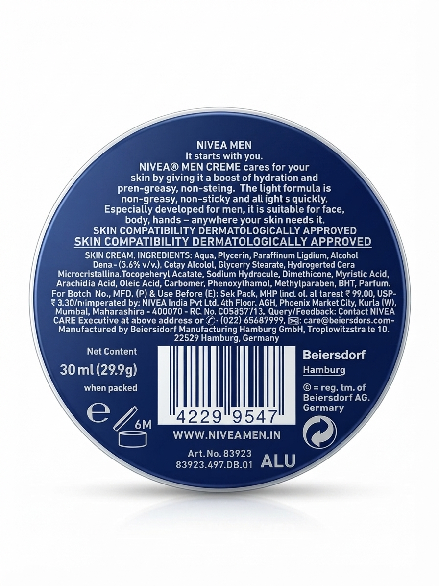 NIVEA Creme Moisturizing Cream | Deep Hydration for Dry & Sensitive Skin | Rich & Creamy Face, Body & Hand Cream | Daily Moisturizer for All Skin Types | Dermatologically Tested