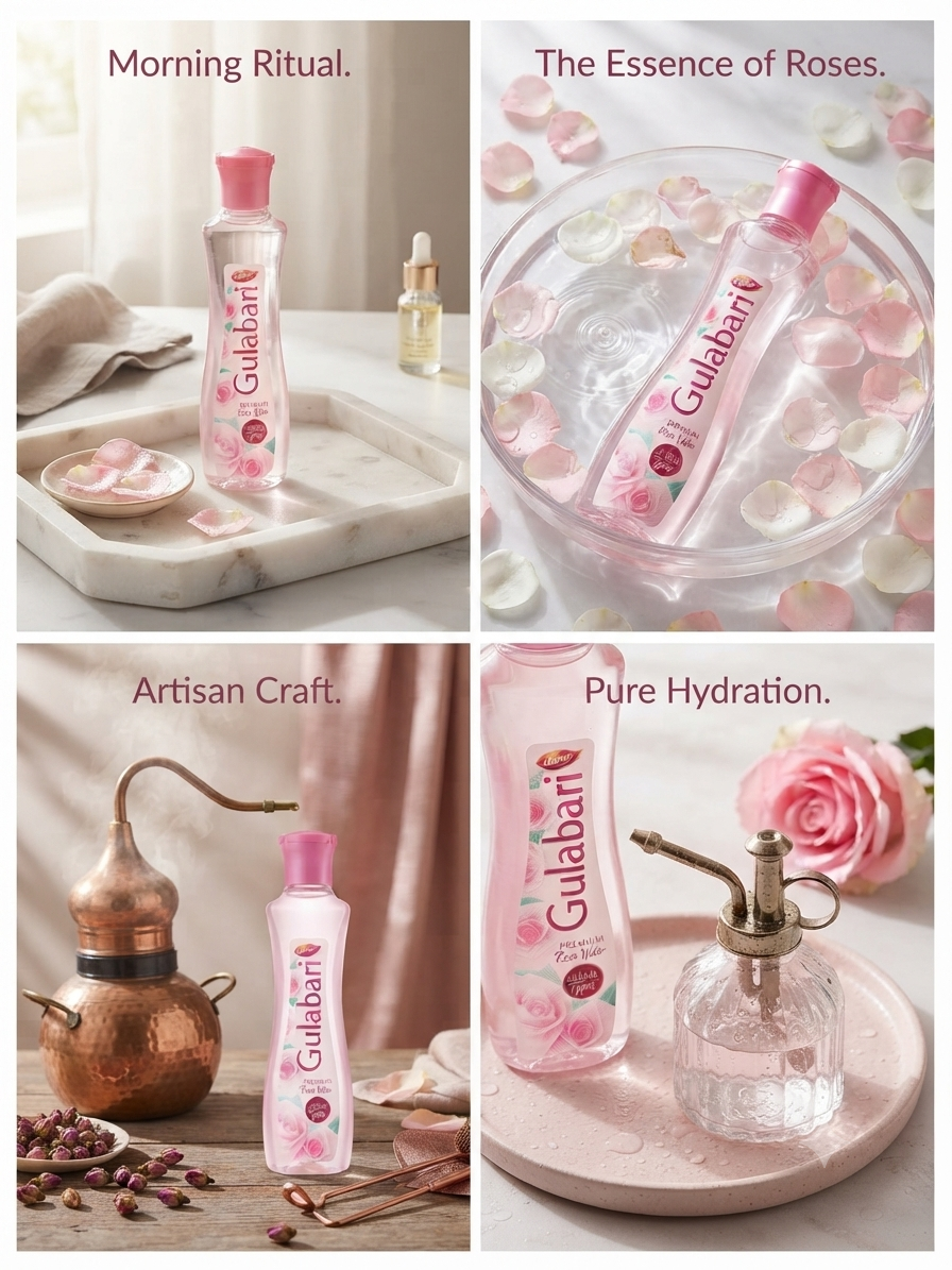 Dabur Gulabari Premium Rose Water | Rose Water Toner for Face | Refreshes & Hydrates Skin | Lightweight Non-Greasy Facial Toner | Suitable for All Skin Types