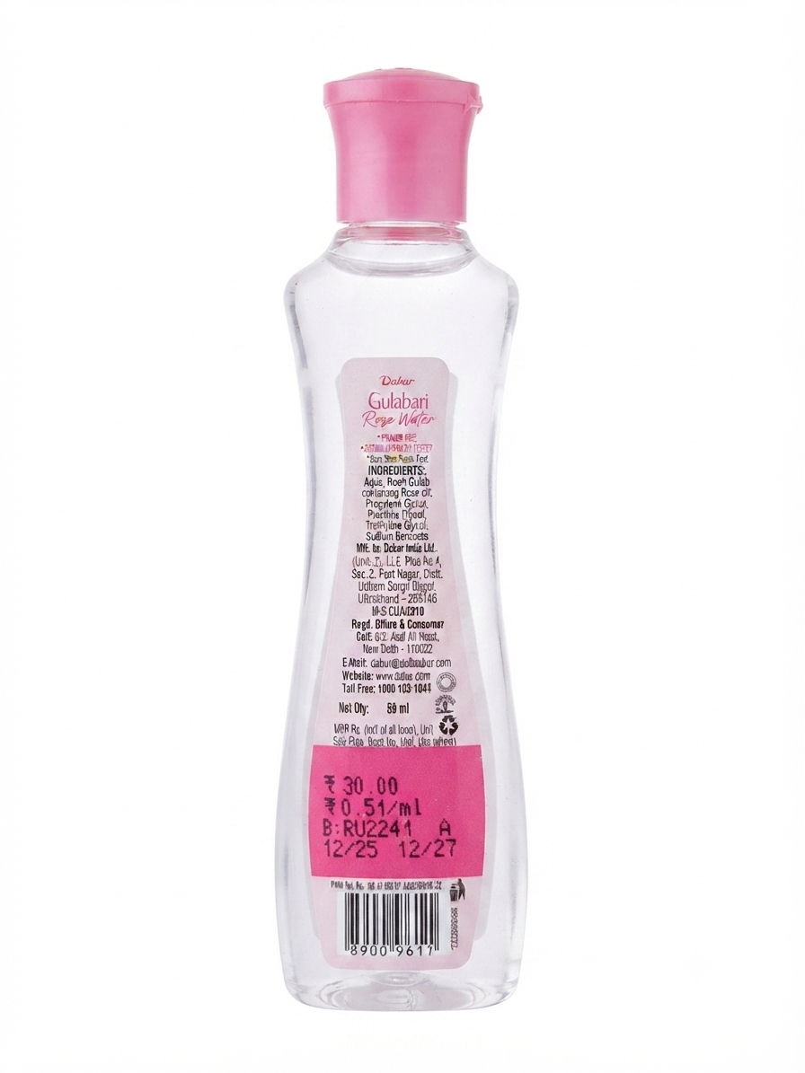 Dabur Gulabari Premium Rose Water | Rose Water Toner for Face | Refreshes & Hydrates Skin | Lightweight Non-Greasy Facial Toner | Suitable for All Skin Types